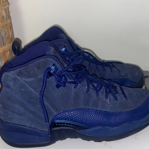 Jordan Royal Blue RETRO Suede Sneakers - Picture 3 of 10